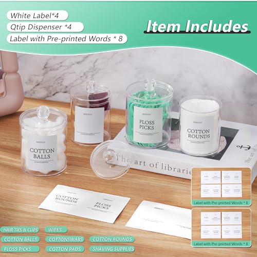 4 Pack Bathroom Accessories for Bathroom Storage and Organization
| Aesthetic Qtip Holder for Bathroom Decor and Room O